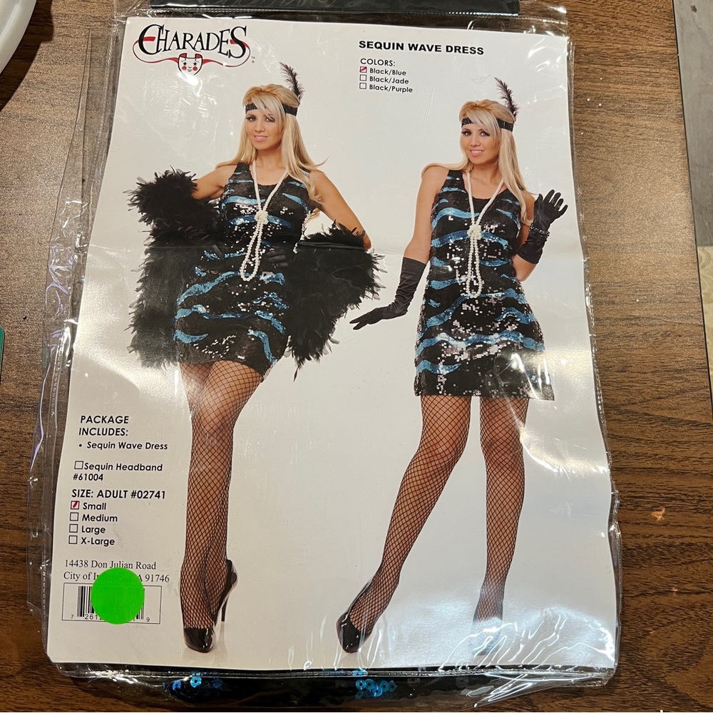 1920's Sexy Sequin Flapper Dress/Halloween Costume Great Gatsby Charades Size SM